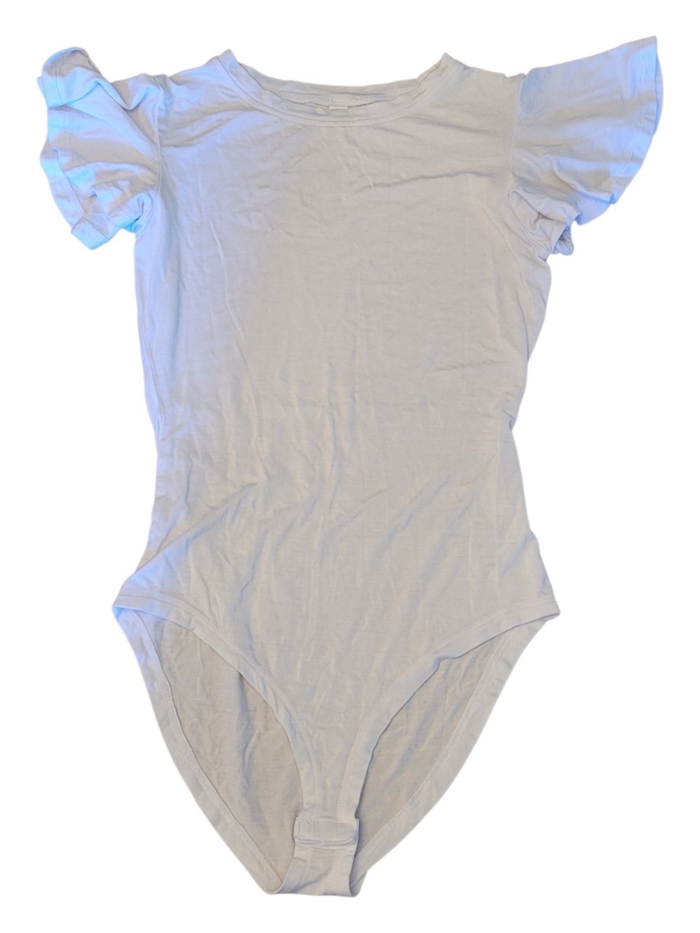 🥳4/$25!🥳 White Ruffle Sleeve Women's Bodysuit
